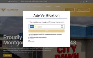 City Pawn Shop website