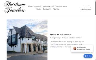 Heirloom Jewelers website