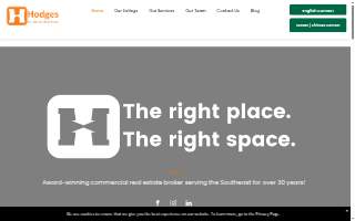 Hodges Commercial Real Estate website