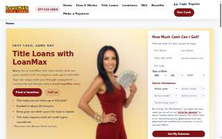 LoanMax Title Loans of Jackson website