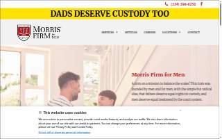 Morris Firm For Men website