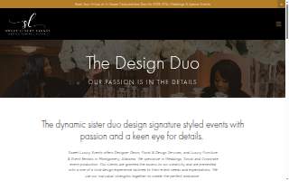 Sweet Luxury Events website
