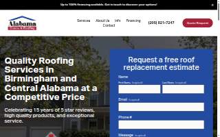 Alabama Discount Roofing of Moody website