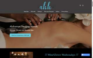 Alabamas Healing Hands Massage Therapy and Personal Spa website