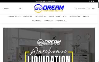 Dream Furniture Outlet website