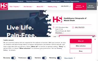 HealthSource Chiropractic of Muscle Shoals website