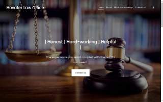 Hovater Law Office of Muscle Shoals website