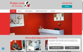 Puppy Love Pet Grooming of Muscle Shoals website