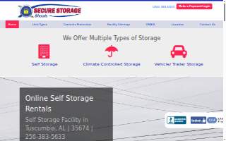 Secure Storage Shoals of Muscle Shoals website