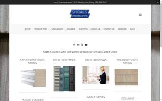 Shoals Products website
