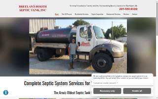Breeland Booth Septic Tank, Inc. website