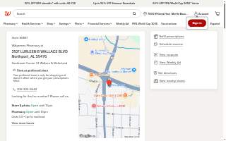 Walgreens Pharmacy website