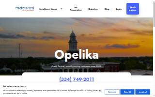 Credit Central of Opelika website