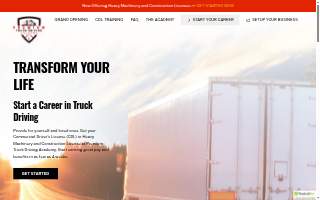 Premium Truck Driving Academy website