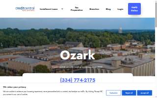Credit Central of Ozark website