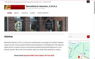 Benefield & Hamner CPA website