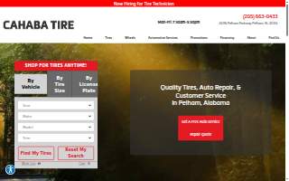 Cahaba Tire website