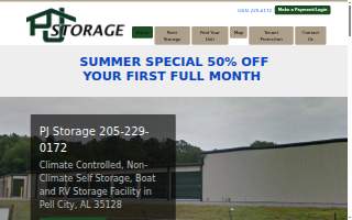 PJ Storage website