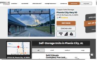 Copper Safe Storage - Phenix City Hwy 80 website