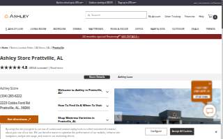 Ashley Store of Prattville website