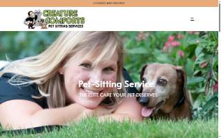 Creature Comforts Pet Sitting website