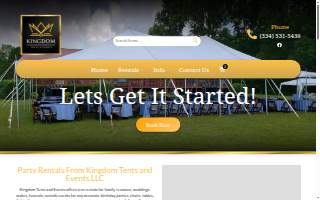 Kingdom Tents and Events website