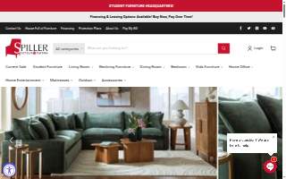 Spiller Furniture & Mattress website