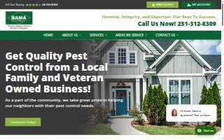 Bama Pest Control website