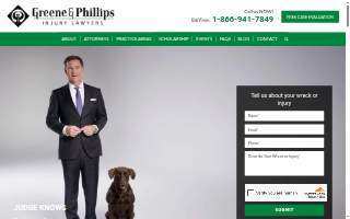 Greene & Phillips - Personal Injury Lawyers website