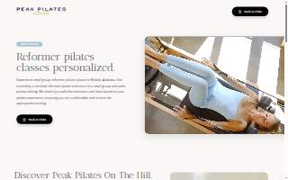 Peak Pilates on the Hill website