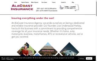 AlaCoast Insurance Agency website