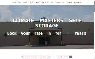 Climate Masters Self Storage and U-Haul website