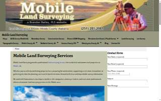 Mobile Land Surveying of Saraland website