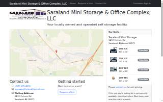 Saraland Mini Storage website