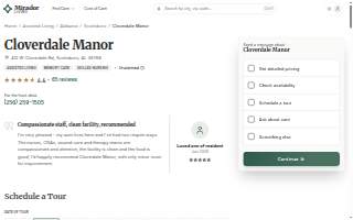 Cloverdale Manor website