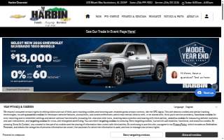 Harbin Chevrolet, LLC website