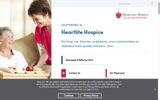 Heartlite Hospice Alabama website