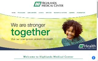 Highlands Medical Center website