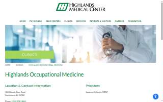 Highlands Occupational Medicine website