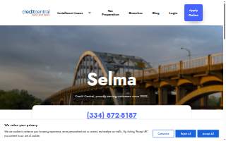 Credit Central of Selma website