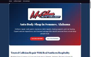 Mc Adams Auto & Collision website