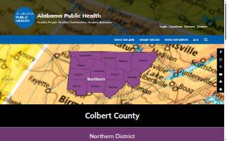 Colbert County Health Department website