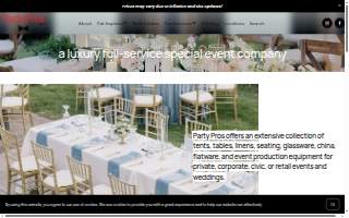 Party Pros USA (Warehouse) website
