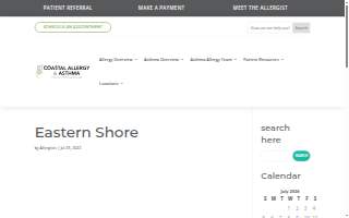Coastal Allergy and Asthma Eastern Shore of Spanish Fort website