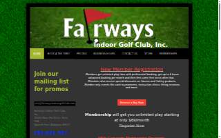 Fairways Indoor Golf Club, INC. website
