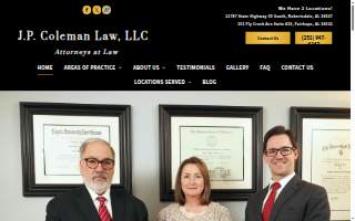 JP Coleman Law, LLC, Attorneys at Law website