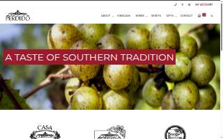 Perdido Vineyards of Spanish Fort website