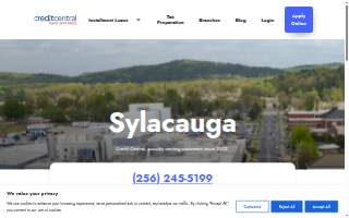 Credit Central of Sylacauga website