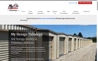 My Storage Talladega website