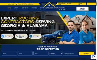 Blue Angels Roofing Birmingham website